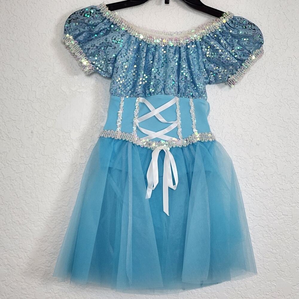 Sequin Ballet Costume Girl's XS Blue Dress Up Halloween Fairy Dance Tutu